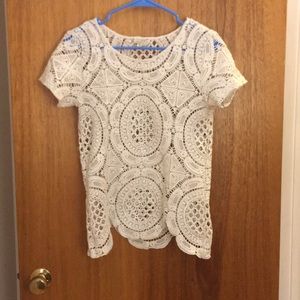 White crocheted shirt